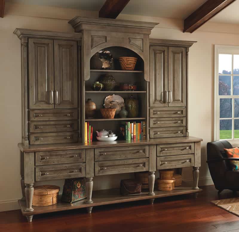 Mallory Cherry Hutch with Yorktowne Cabinetry